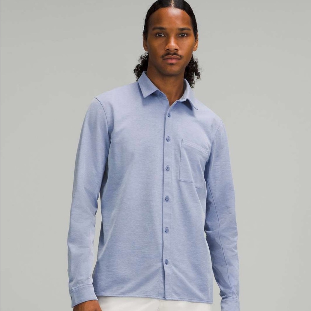Lululemon Commission Long Sleeve Men’s 3XL Harbour Blue/White